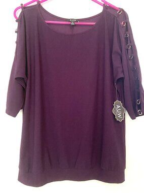 AUW Blouse, Purple, New with tags